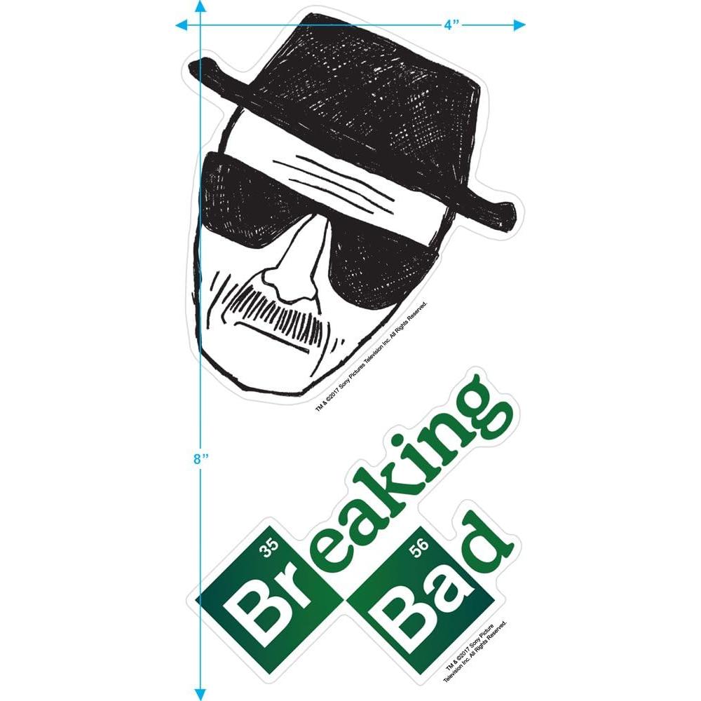 Camiseta Unisex Breaking Bad Heisenberg + Stickers - Algodón