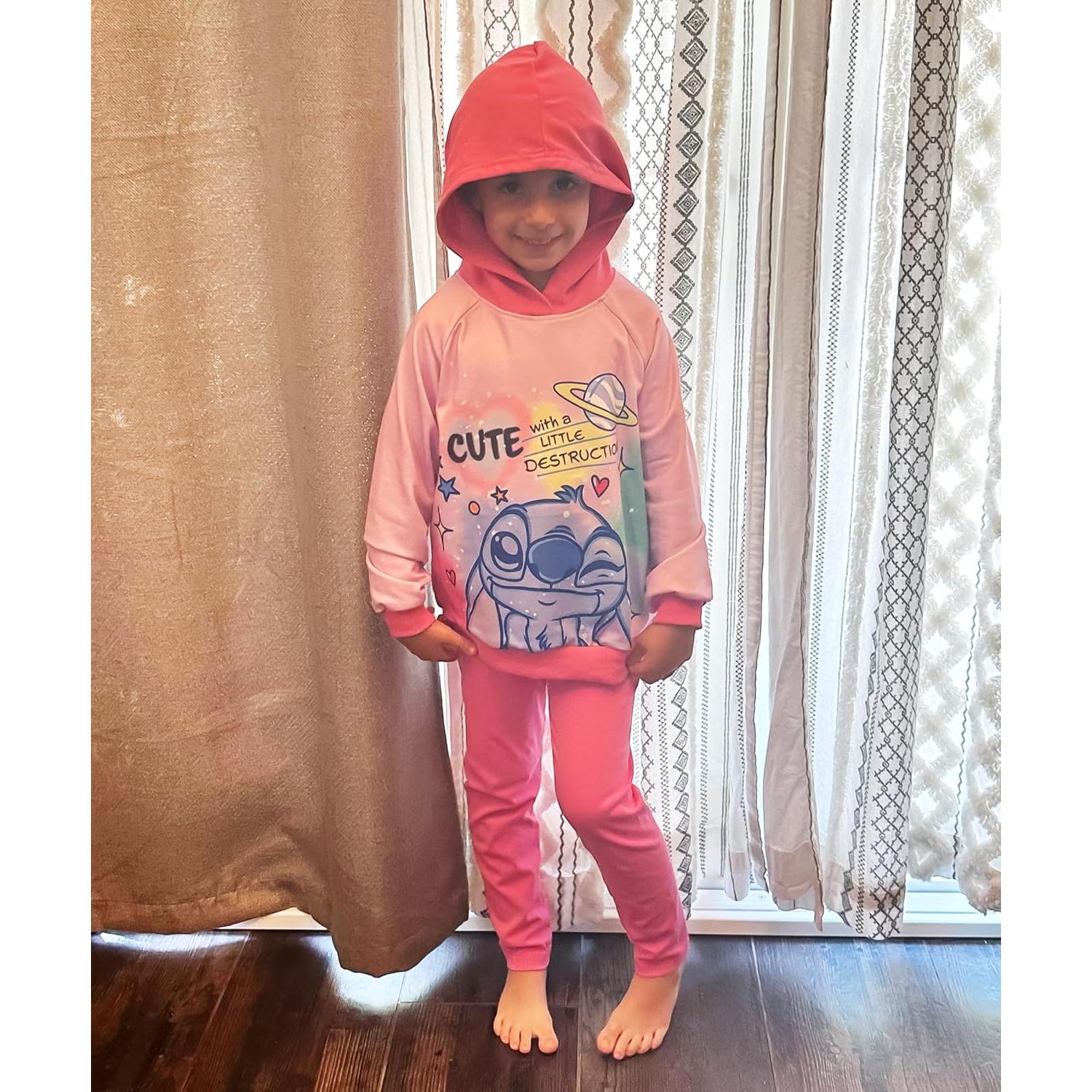 Conjunto Sudadera y Leggings Disney Stitch Niña 3T Rosa