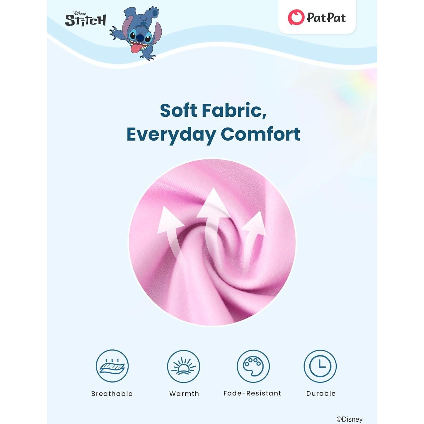 Conjunto Sudadera y Leggings Disney Stitch Niña 3T Rosa