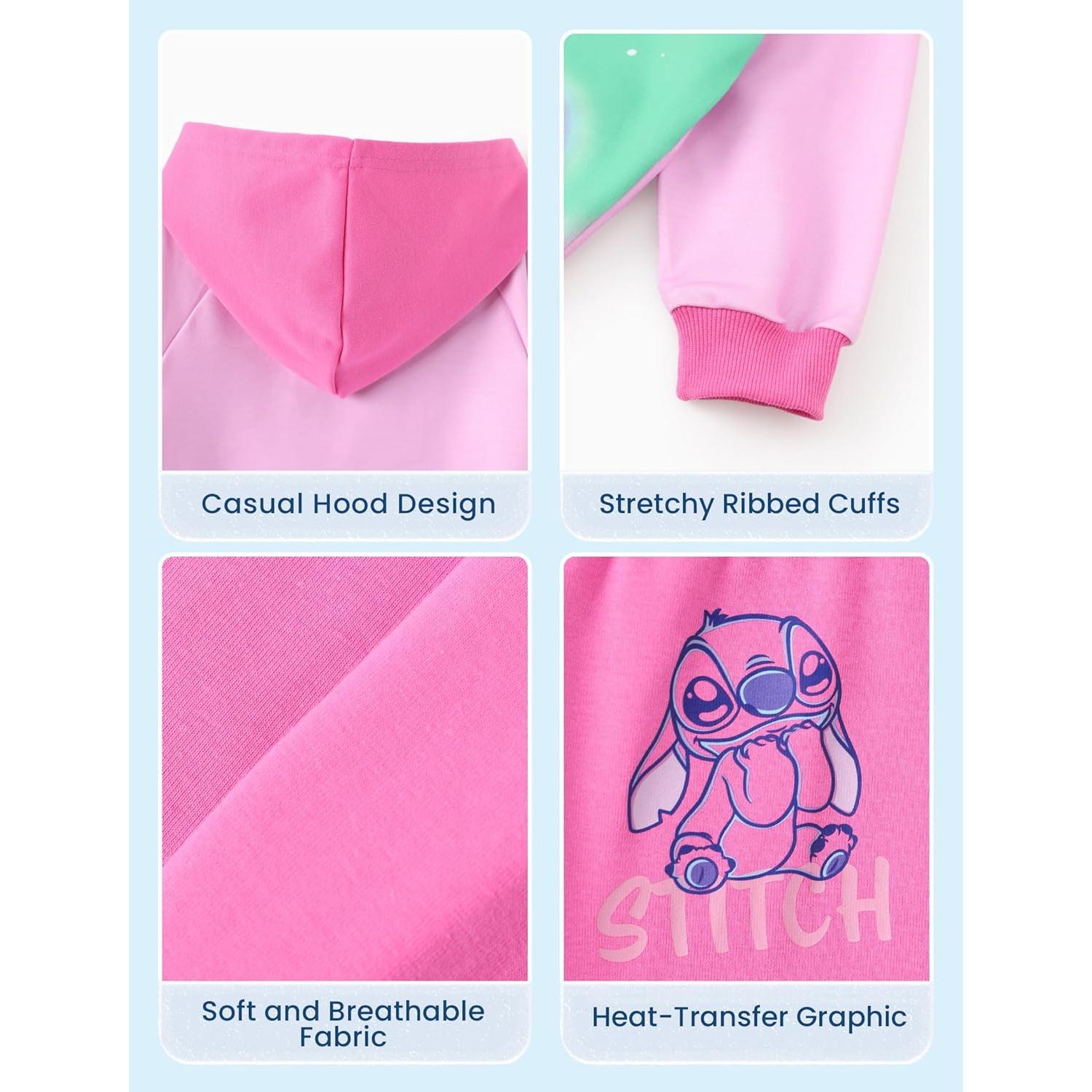 Conjunto Sudadera y Leggings Disney Stitch Niña 3T Rosa