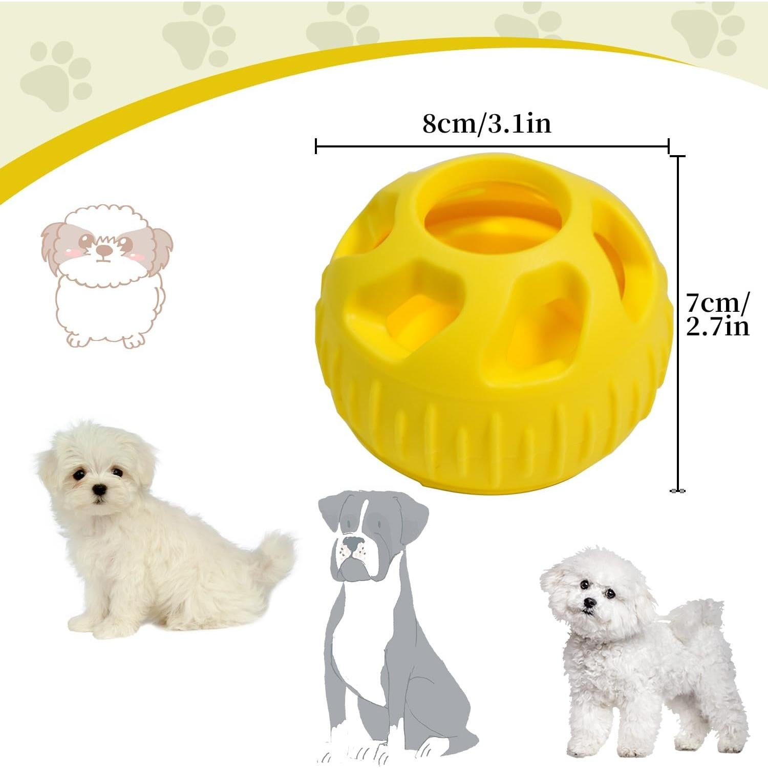 Juguete para Masticar Perros Pequeños Eooezj Amarillo 8cm