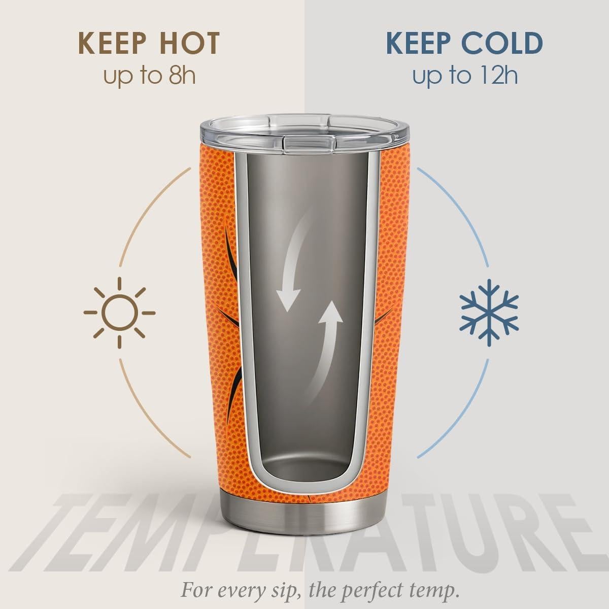 Taza Aislada SANDJEST 0.59L Acero Inoxidable Baloncesto