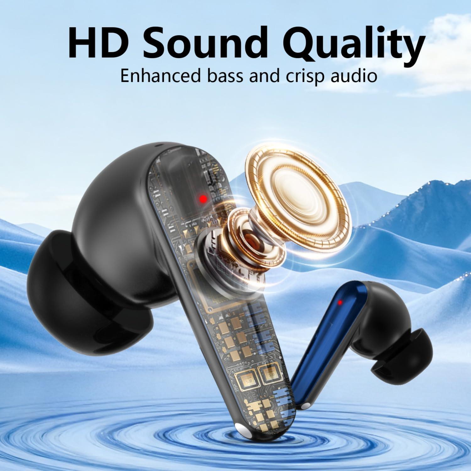 Auriculares Inalámbricos KVANCE Airdopes 141 Bluetooth 5.4 ANC 60H