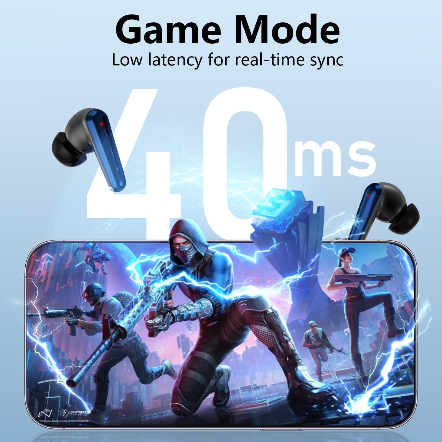 Auriculares Inalámbricos KVANCE Airdopes 141 Bluetooth 5.4 ANC 60H