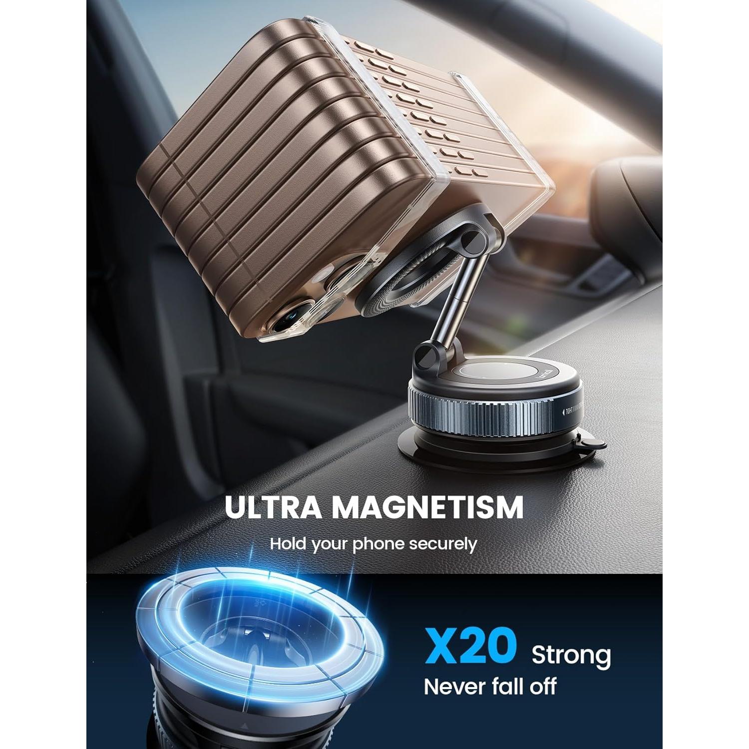 Soporte para Teléfono de Coche Lamicall STCD10 - Ventosa 360°