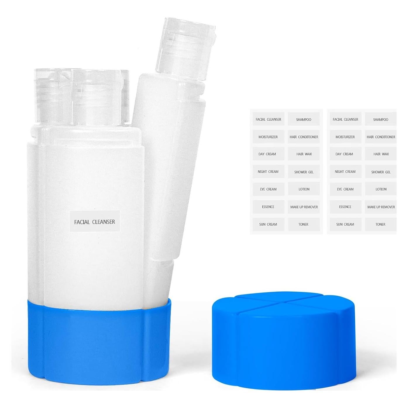 Botella de Viaje Olatay 4-en-1 A Prueba de Fugas 240ml Azul