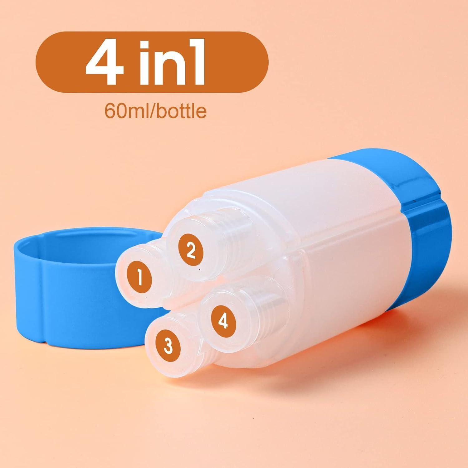 Botella de Viaje Olatay 4-en-1 A Prueba de Fugas 240ml Azul