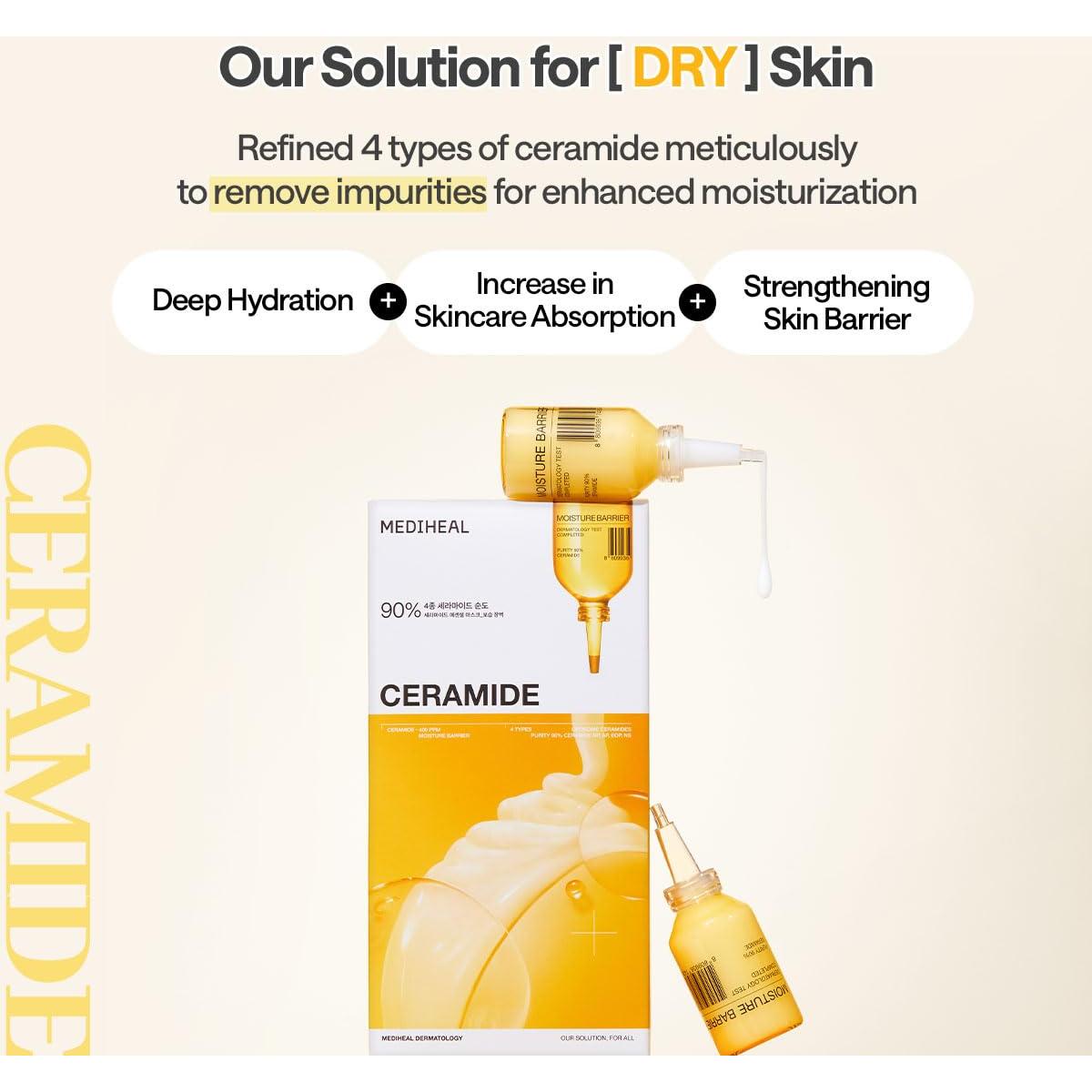 Mascarilla de Hoja Mediheal Ceramida 10 Pcs Hidratación Intensiva