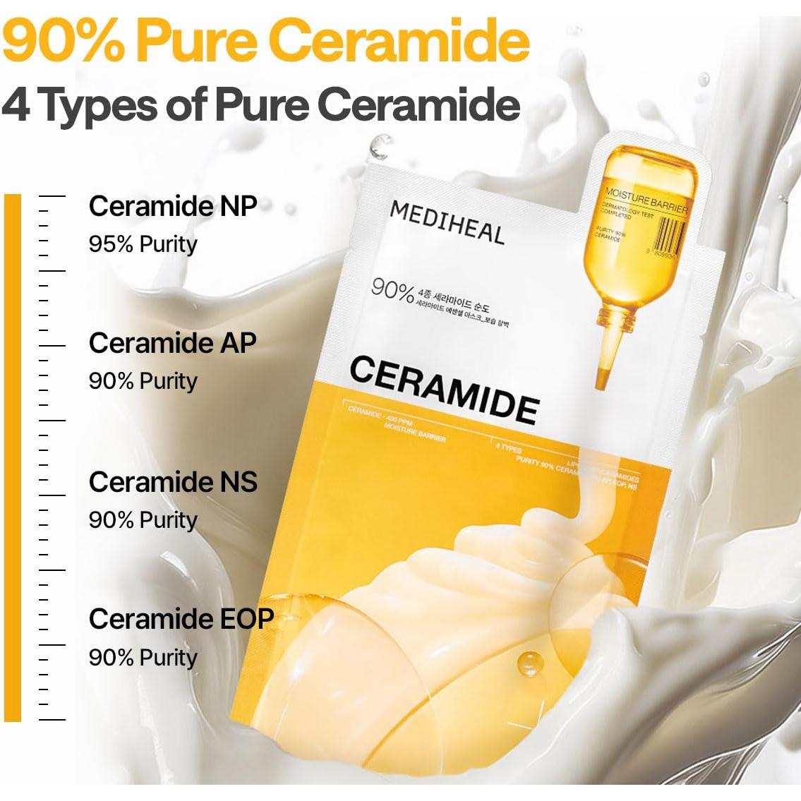 Mascarilla de Hoja Mediheal Ceramida 10 Pcs Hidratación Intensiva