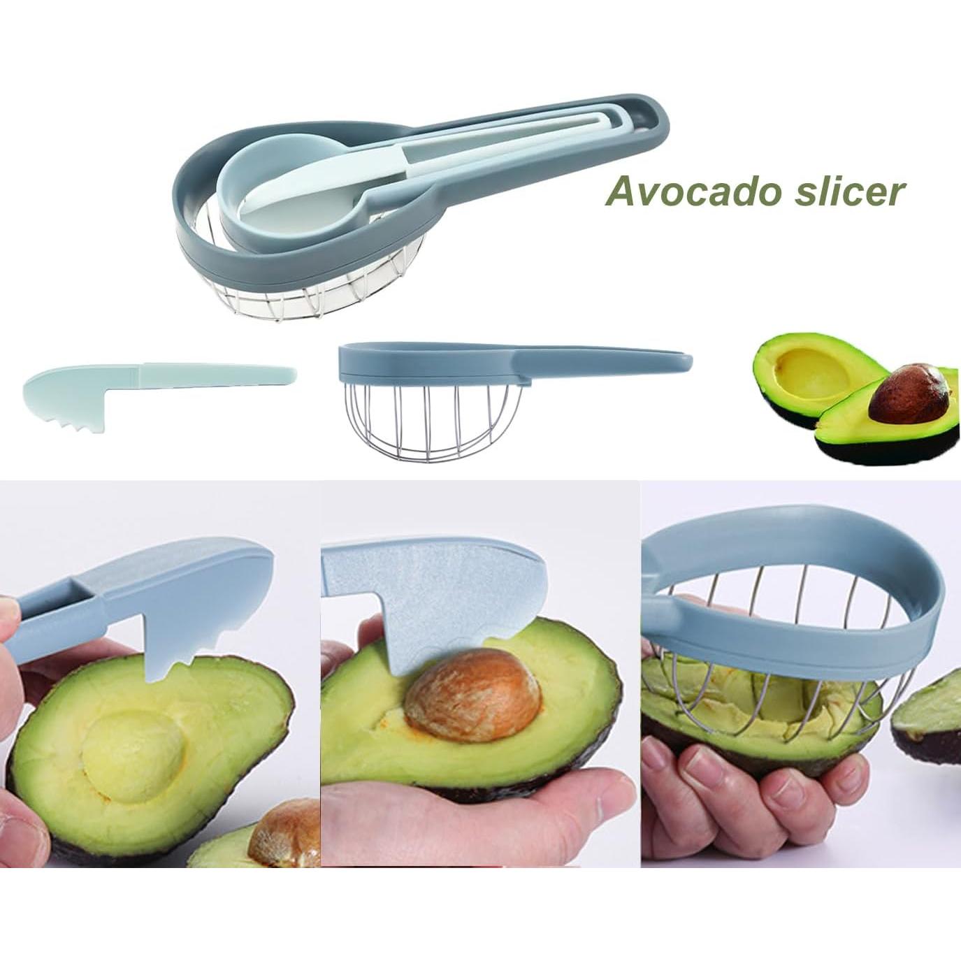 Cortador 3 en 1 FAMMOM de Aguacate y Kiwi Acero Inoxidable