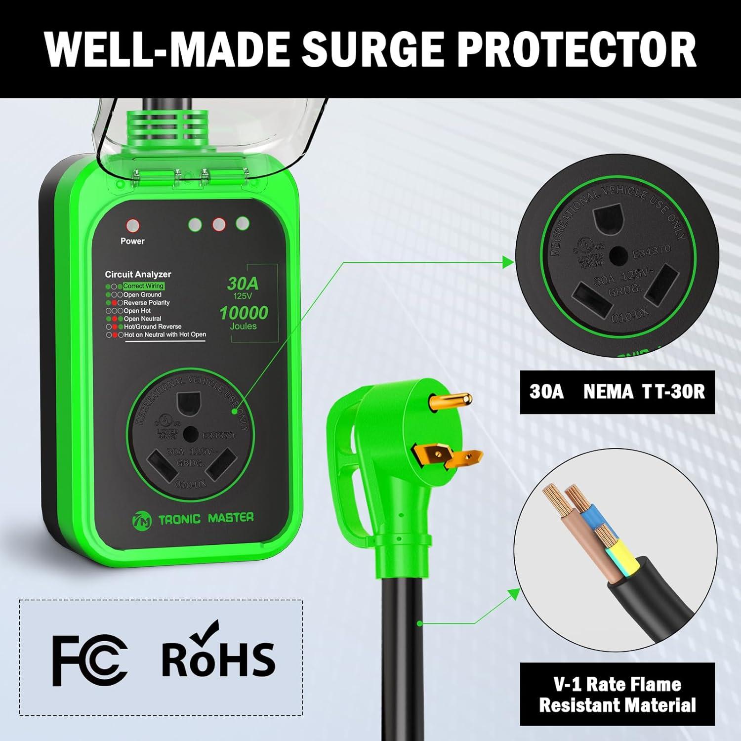 Protector de Sobretensión RV TRONIC MASTER 30A 10000J Joules