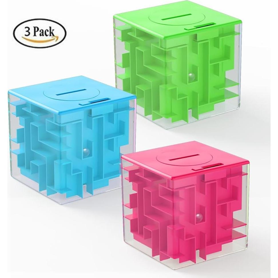 Caja de rompecabezas de dinero GAOMON - 3 laberintos divertidos