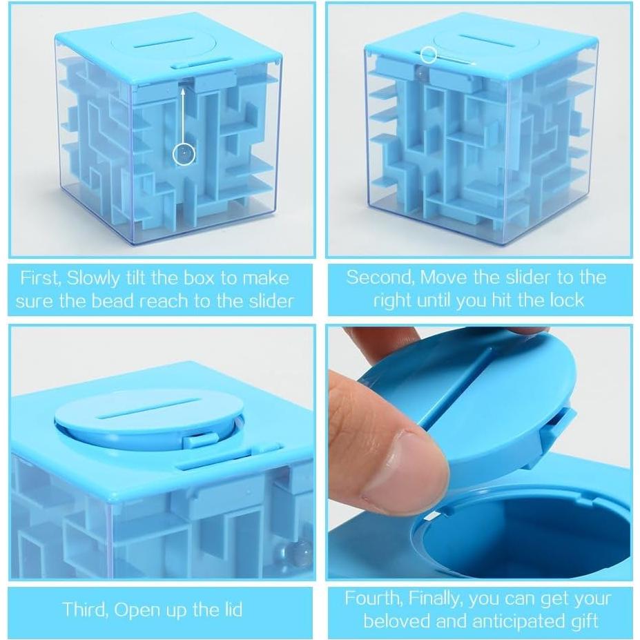Caja de rompecabezas de dinero GAOMON - 3 laberintos divertidos