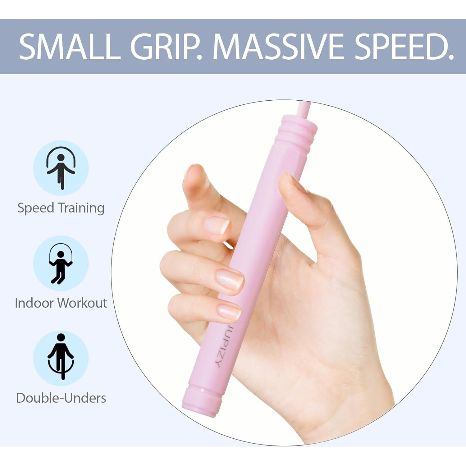 Cuerda de Salto Ajustable Kuupizy Rosa para Fitness