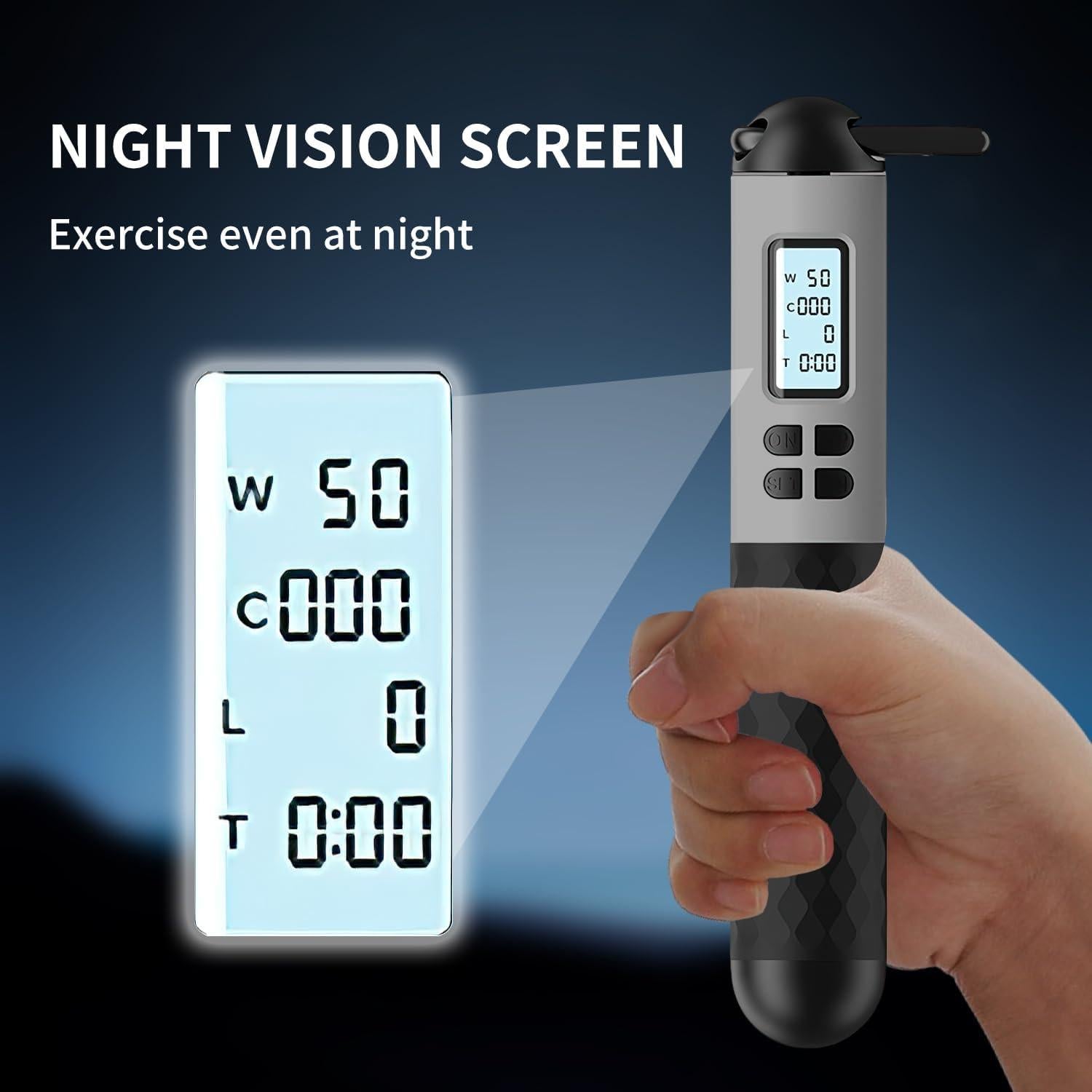 Cuerda de Salto Inalámbrica IUUWON 6cm con Contador Digital