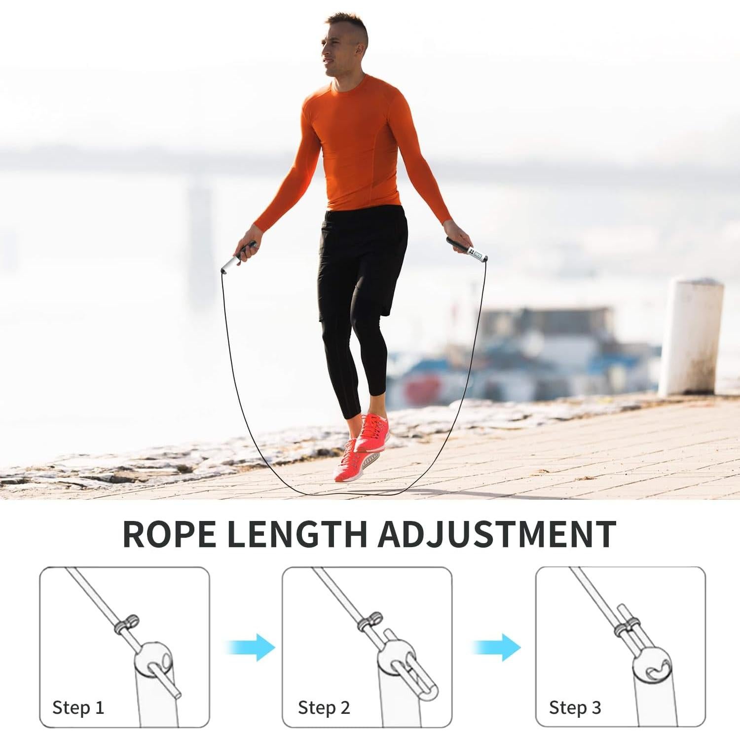 Cuerda de Salto Inalámbrica IUUWON 6cm con Contador Digital