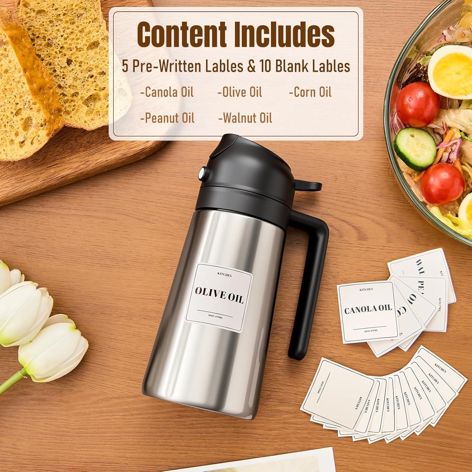 Botella dispensadora de aceite PARACITY 16 oz acero inoxidable