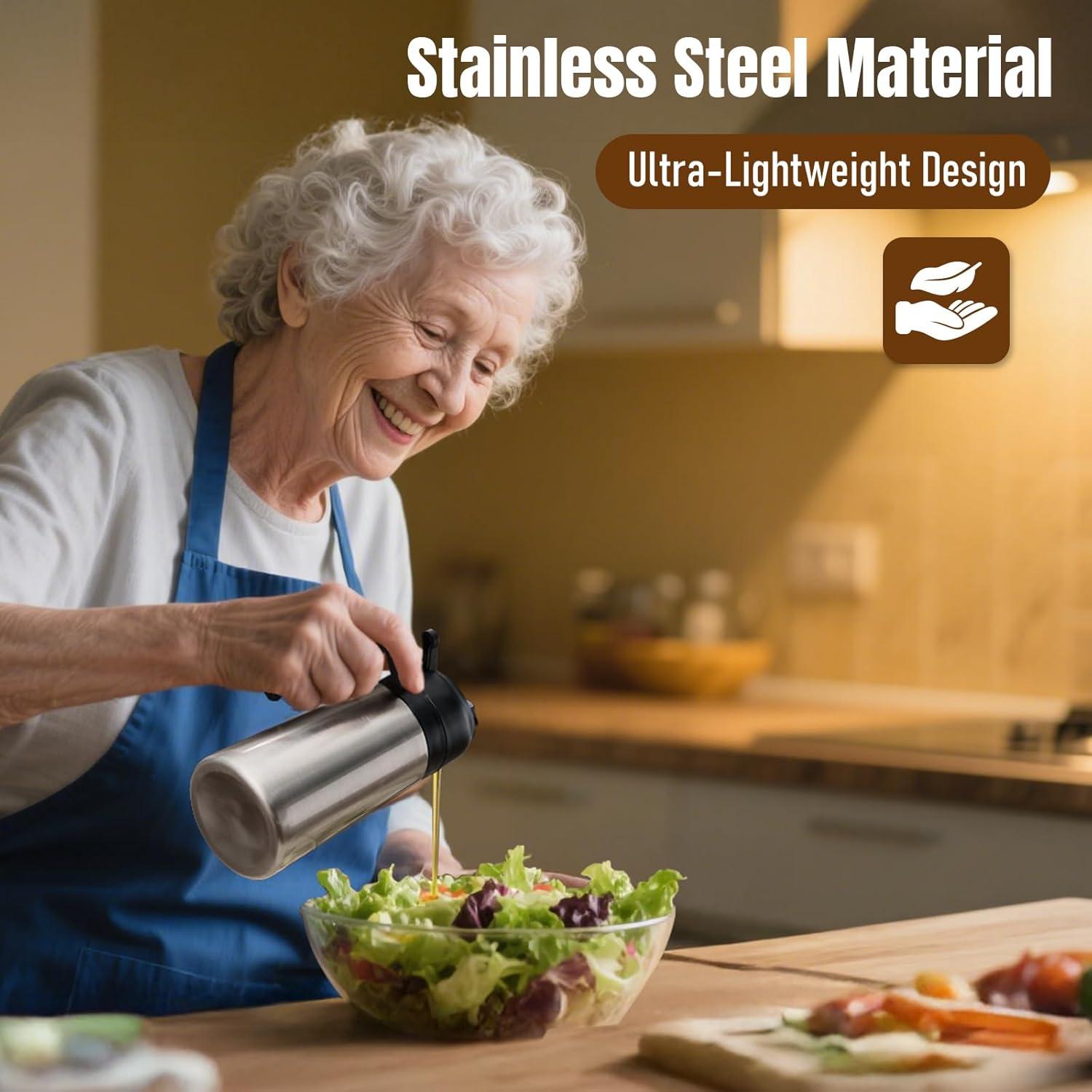 Botella dispensadora de aceite PARACITY 16 oz acero inoxidable