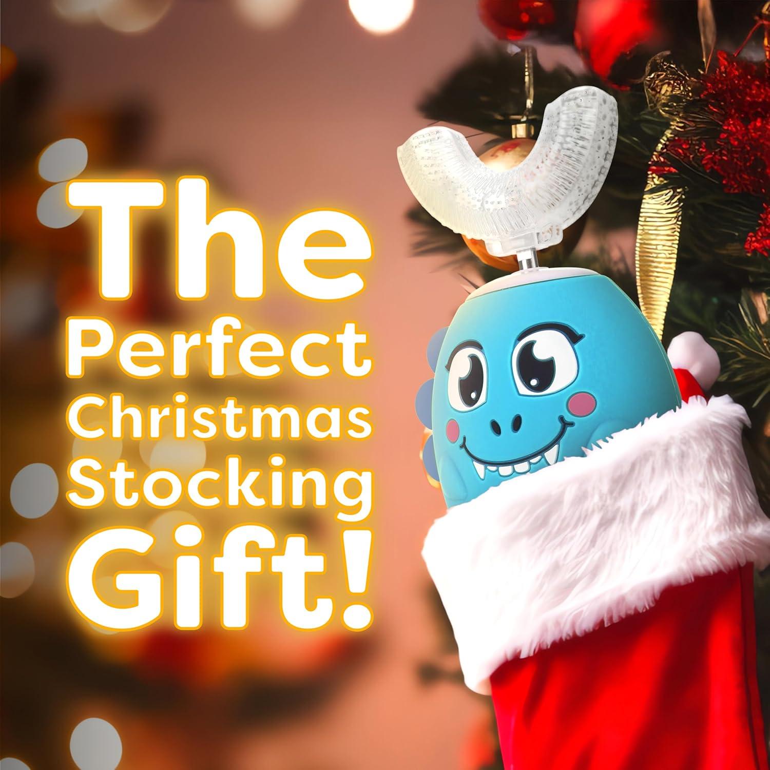 Cepillo de Dientes Eléctrico Niños Trueocity Dino Azul 360°