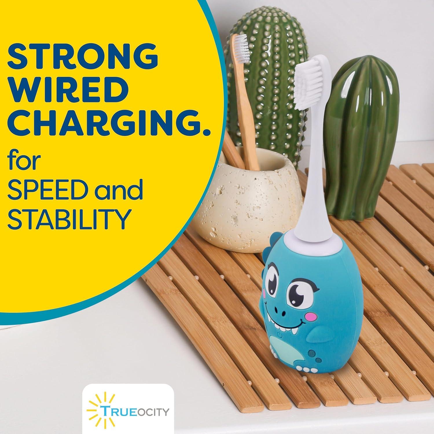 Cepillo de Dientes Eléctrico Niños Trueocity Dino Azul 360°