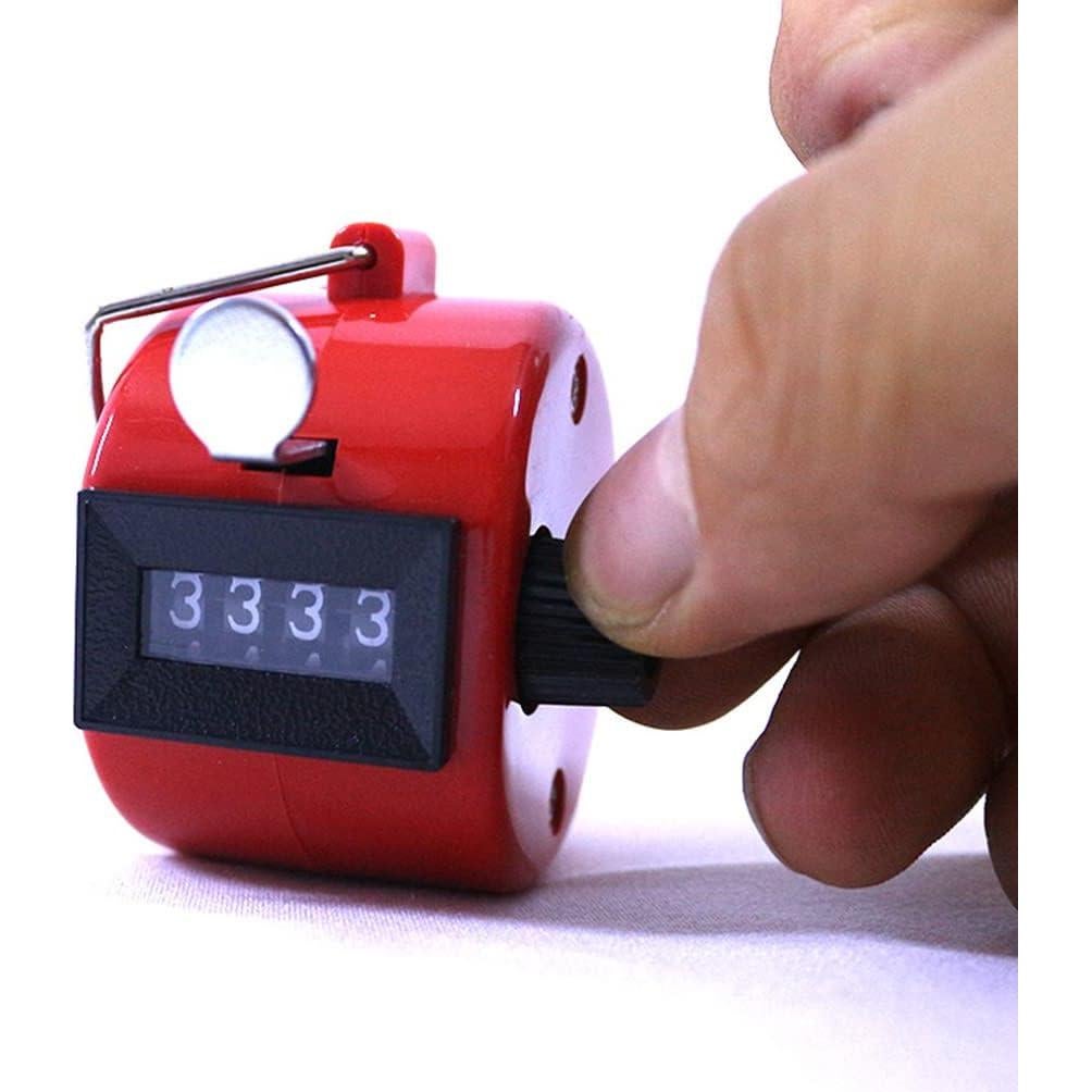 Contador de Tally Manual 4 Dígitos HwdjiSW - Rojo