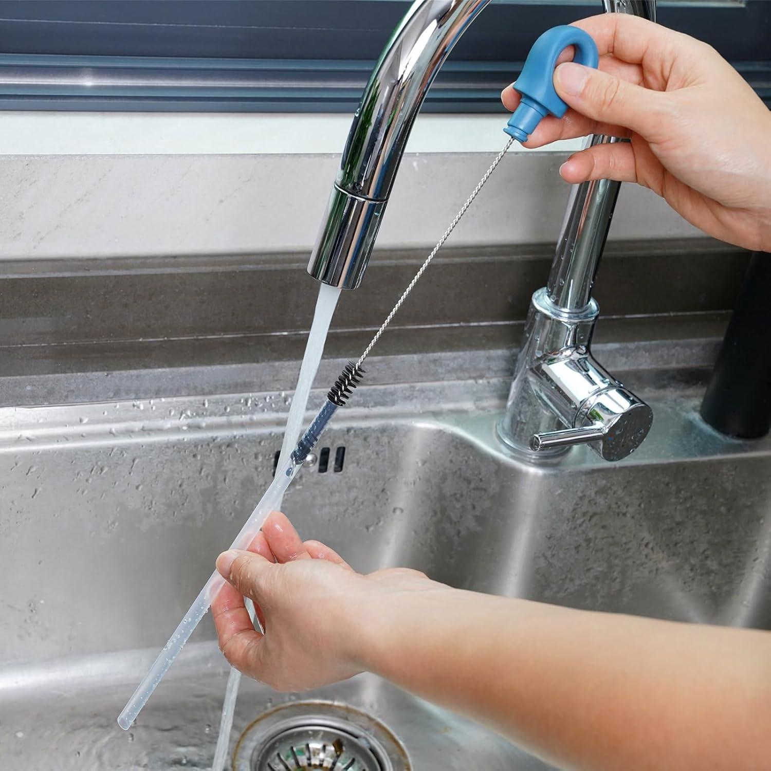 Cepillo de limpieza 2 en 1 Purtribe para botellas y pajitas