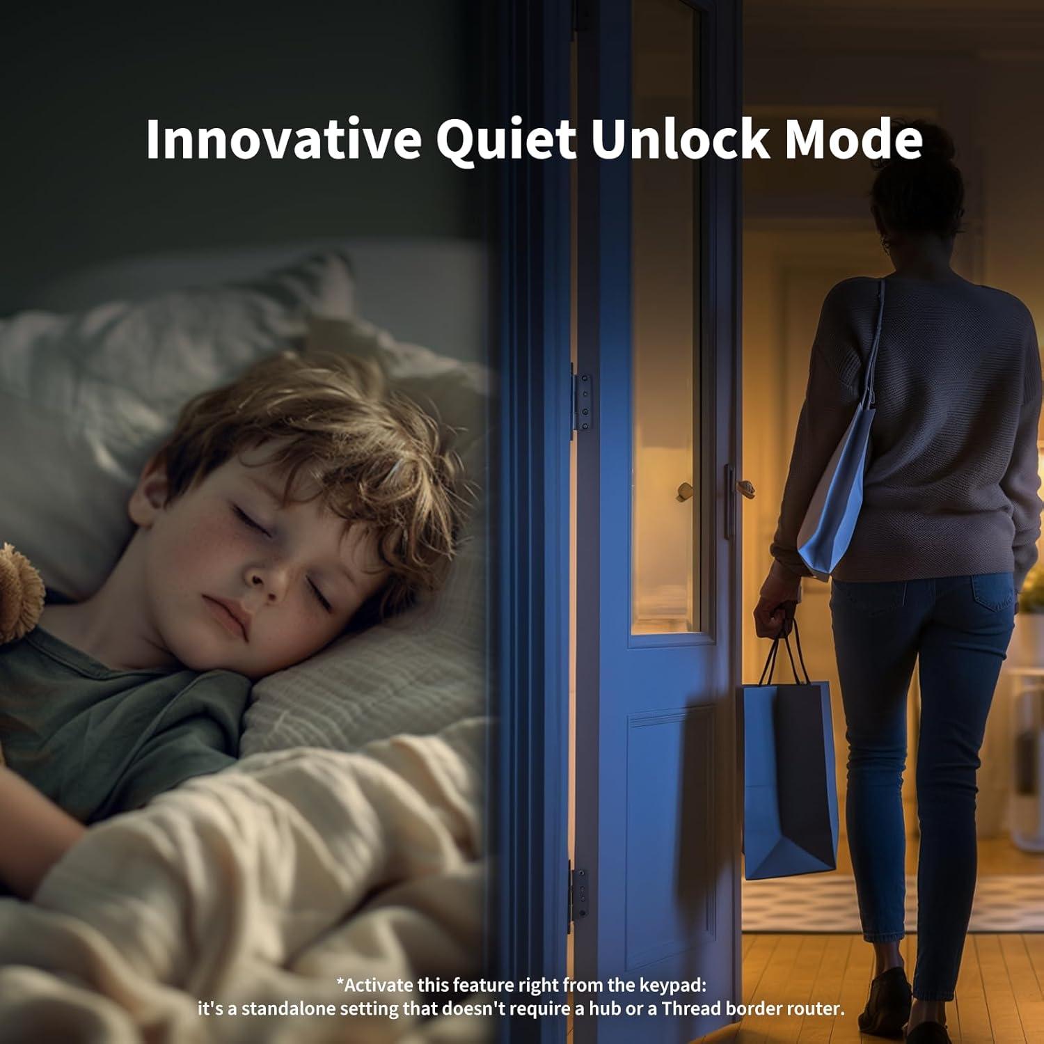 Cerradura Inteligente Aqara U200 con Teclado y Huella, Negro