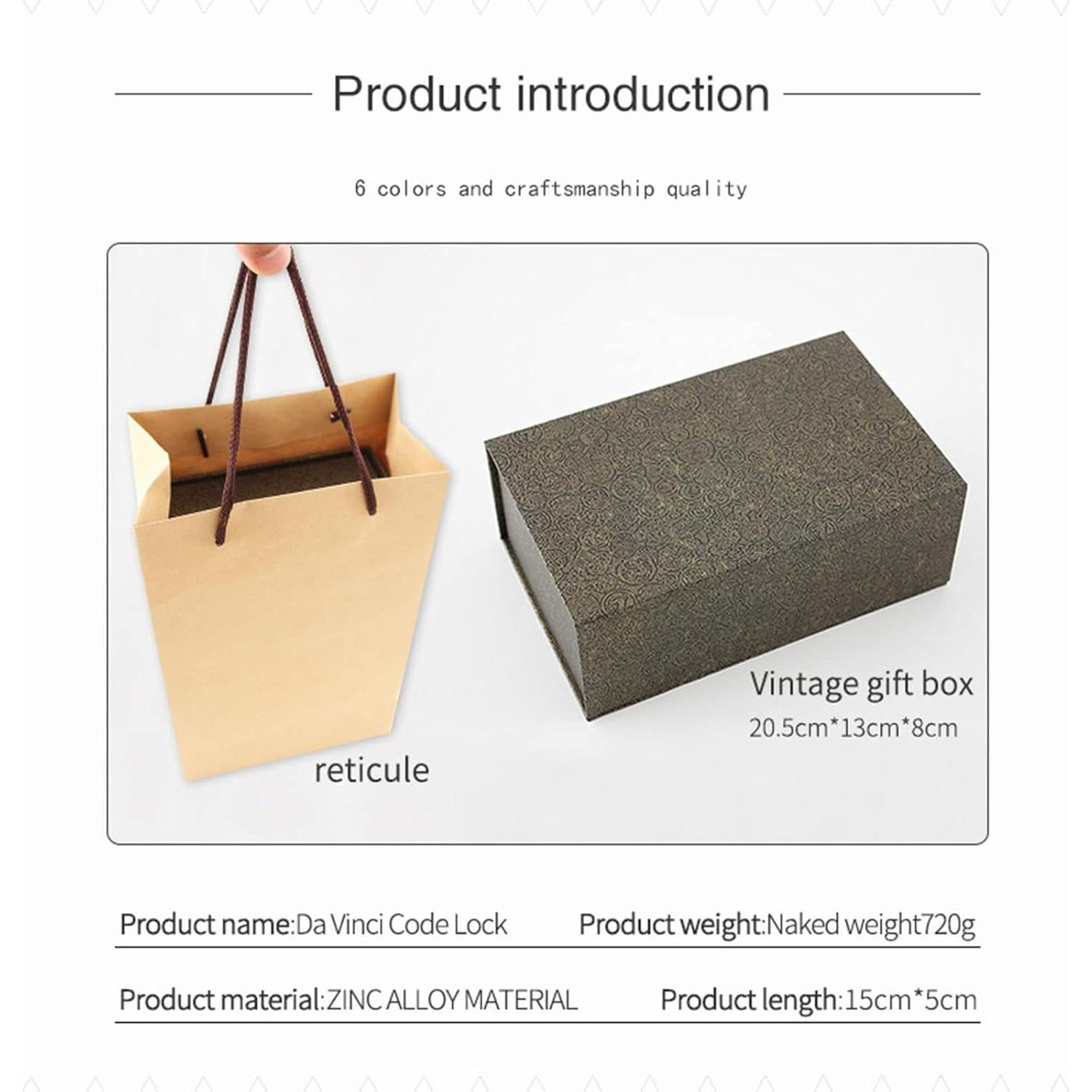 Cryptex Código Da Vinci Mini Negro Regalo Sorpresa