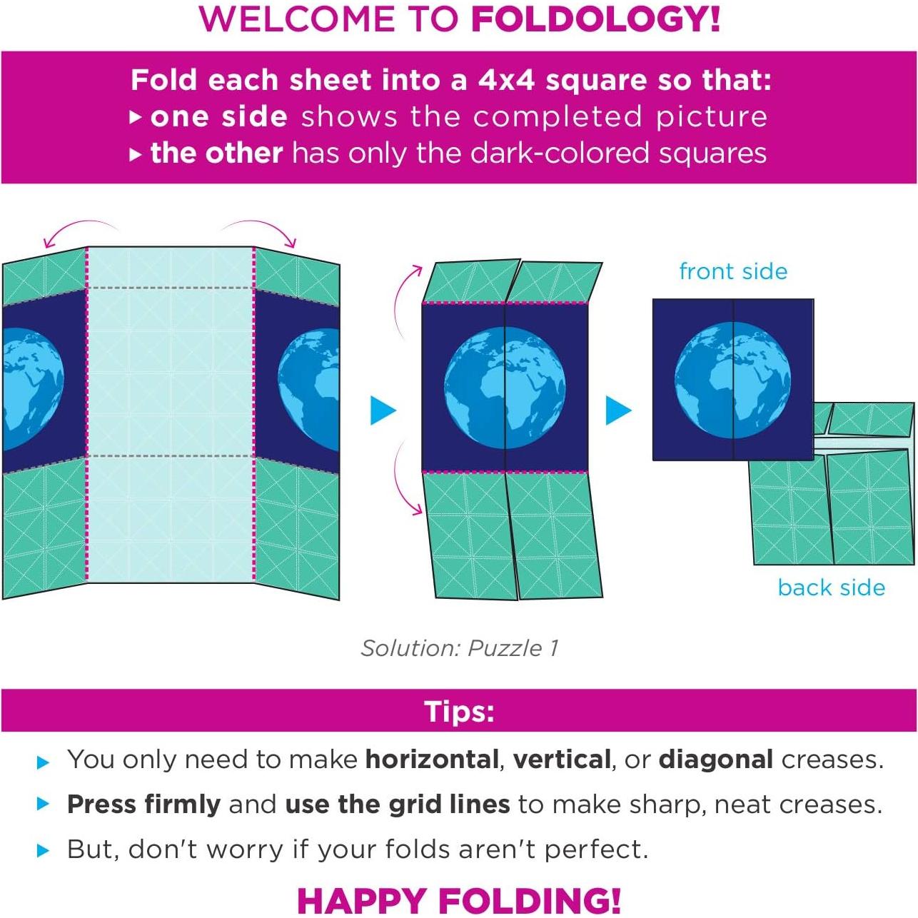 Foldology - Juego de Rompecabezas de Origami 100 Desafíos