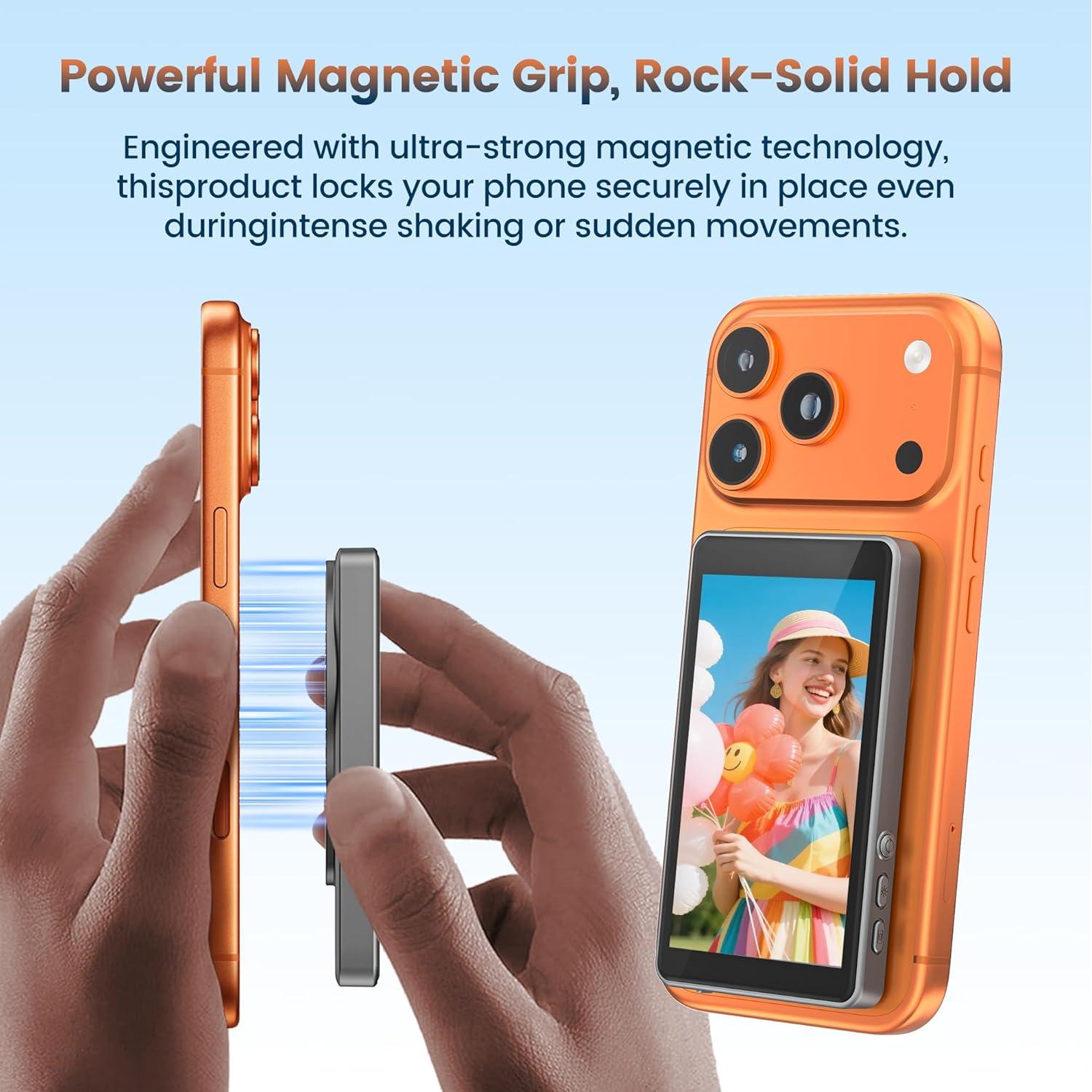 Monitor Selfie Inalámbrico Gisotu 4K para iPhone 17/Android