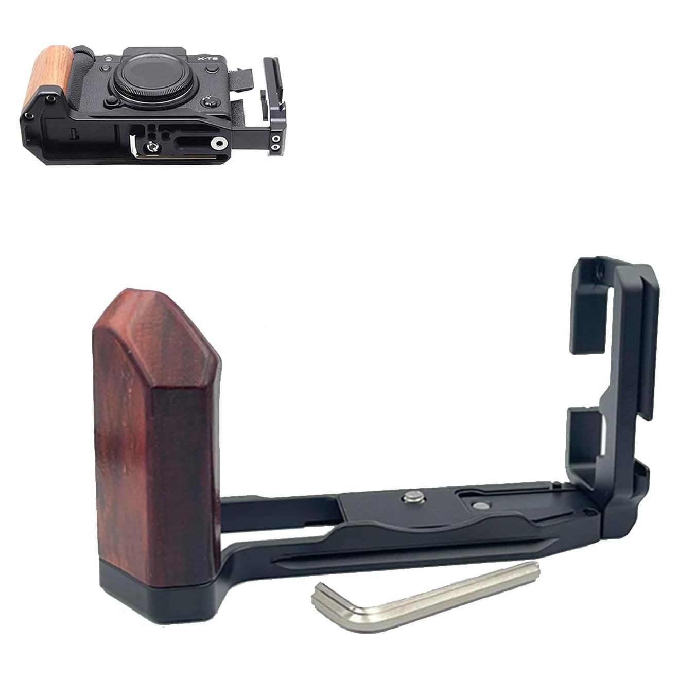 Soporte de agarre en L SZZCN para cámara Fuji X-T5 - Negro