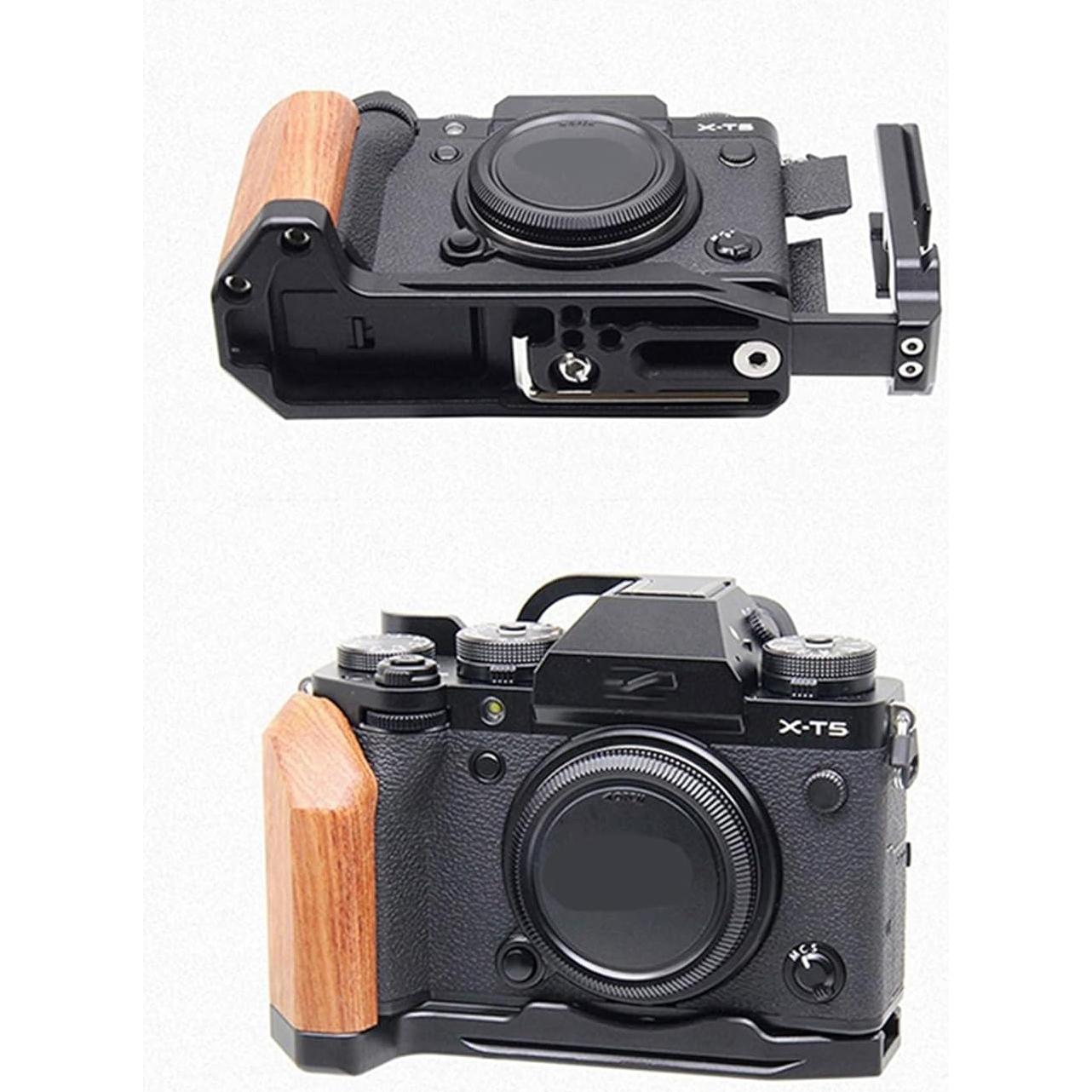 Soporte de agarre en L SZZCN para cámara Fuji X-T5 - Negro