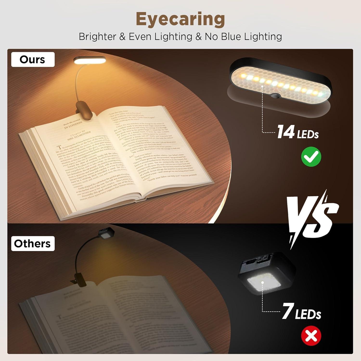 Luz de libro recargable SUEÑO DEL ARTISTA 14 LEDs 3 colores