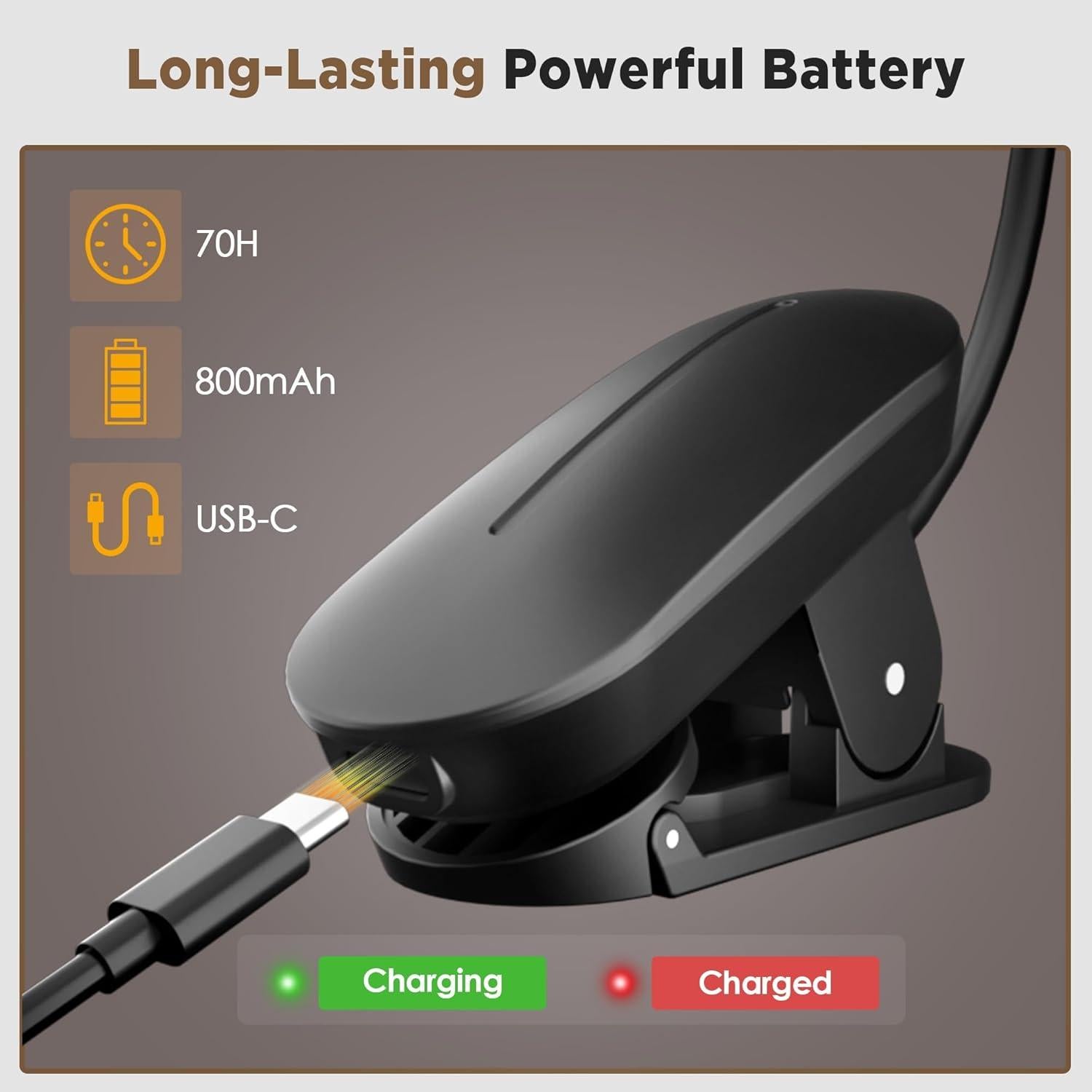 Luz de libro recargable SUEÑO DEL ARTISTA 14 LEDs 3 colores