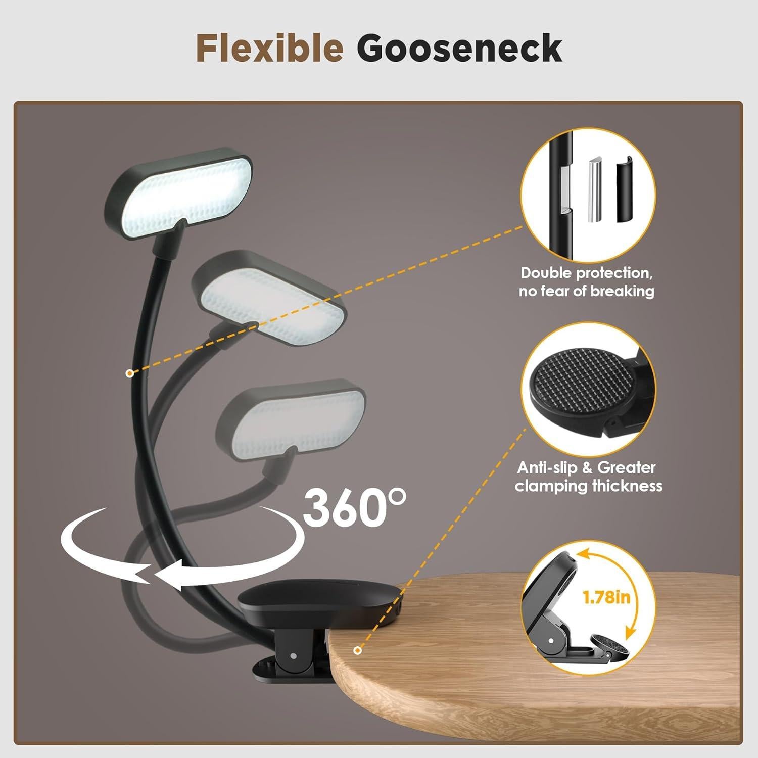 Luz de libro recargable SUEÑO DEL ARTISTA 14 LEDs 3 colores