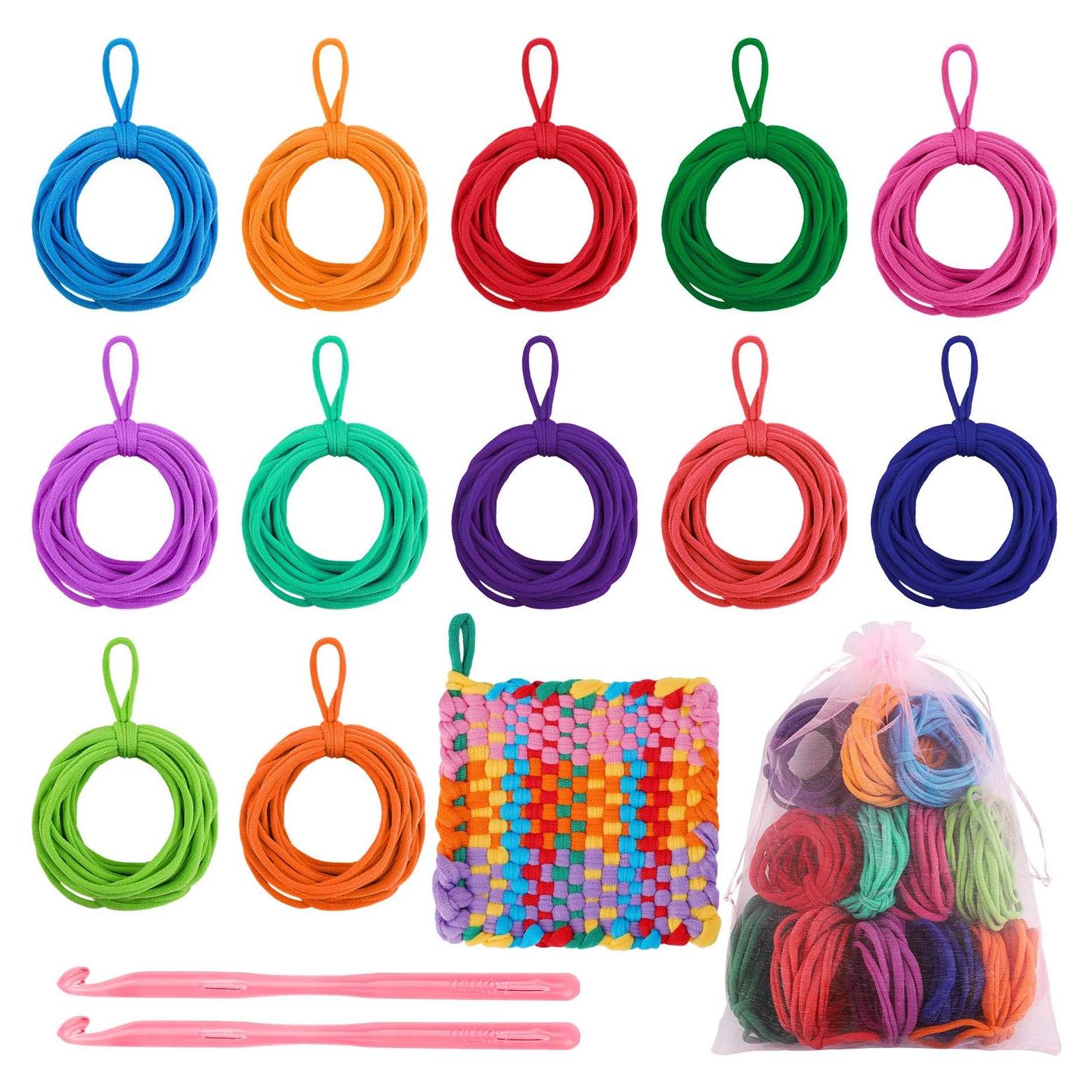 Aodaer 192 Piezas Telares de Ganchillo Multicolores 12 Colores