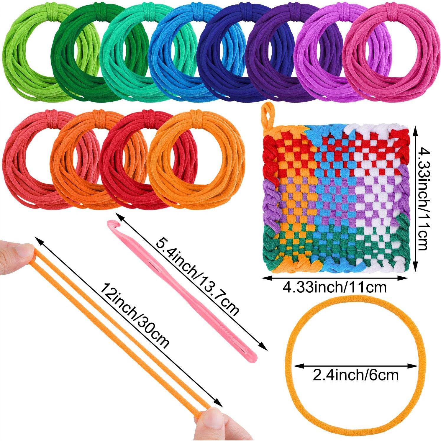 Aodaer 192 Piezas Telares de Ganchillo Multicolores 12 Colores