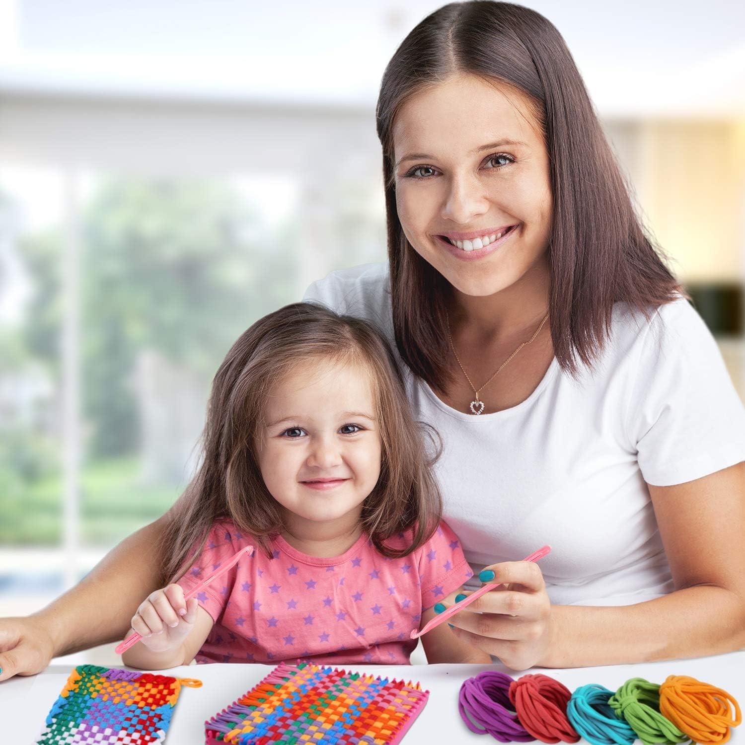 Aodaer 192 Piezas Telares de Ganchillo Multicolores 12 Colores