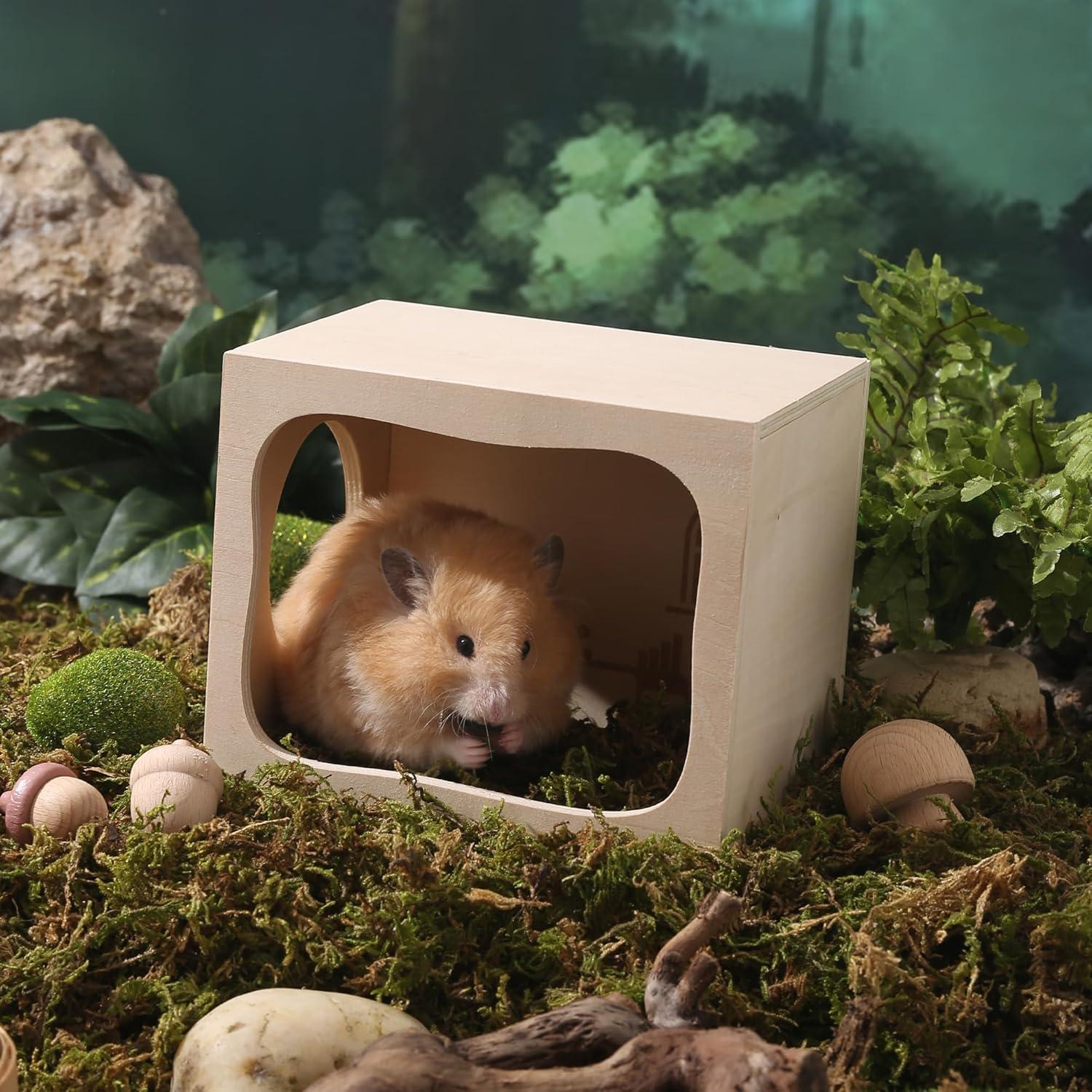 Casa de Madera para Hámsteres TAFIT - Dormitorio 15x12x12 cm