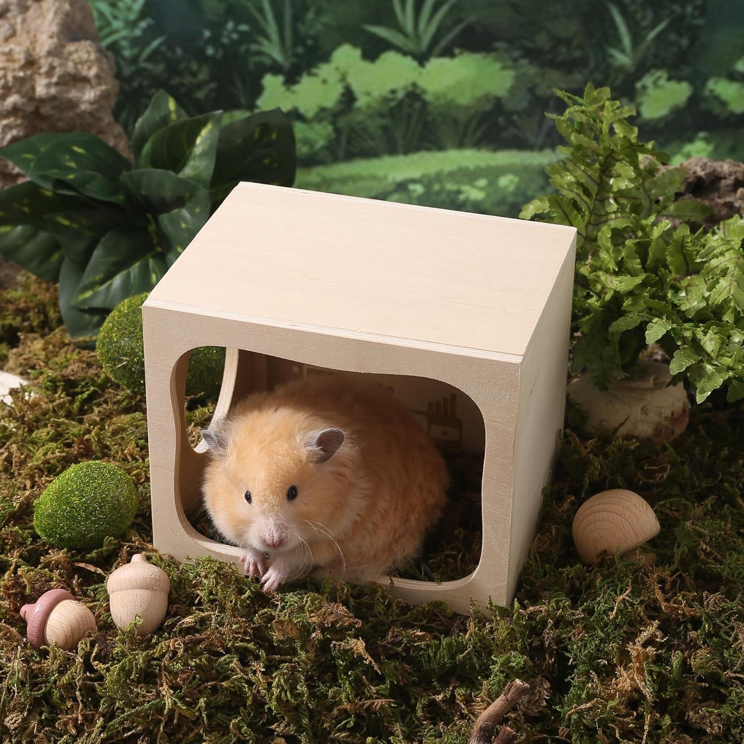 Casa de Madera para Hámsteres TAFIT - Dormitorio 15x12x12 cm