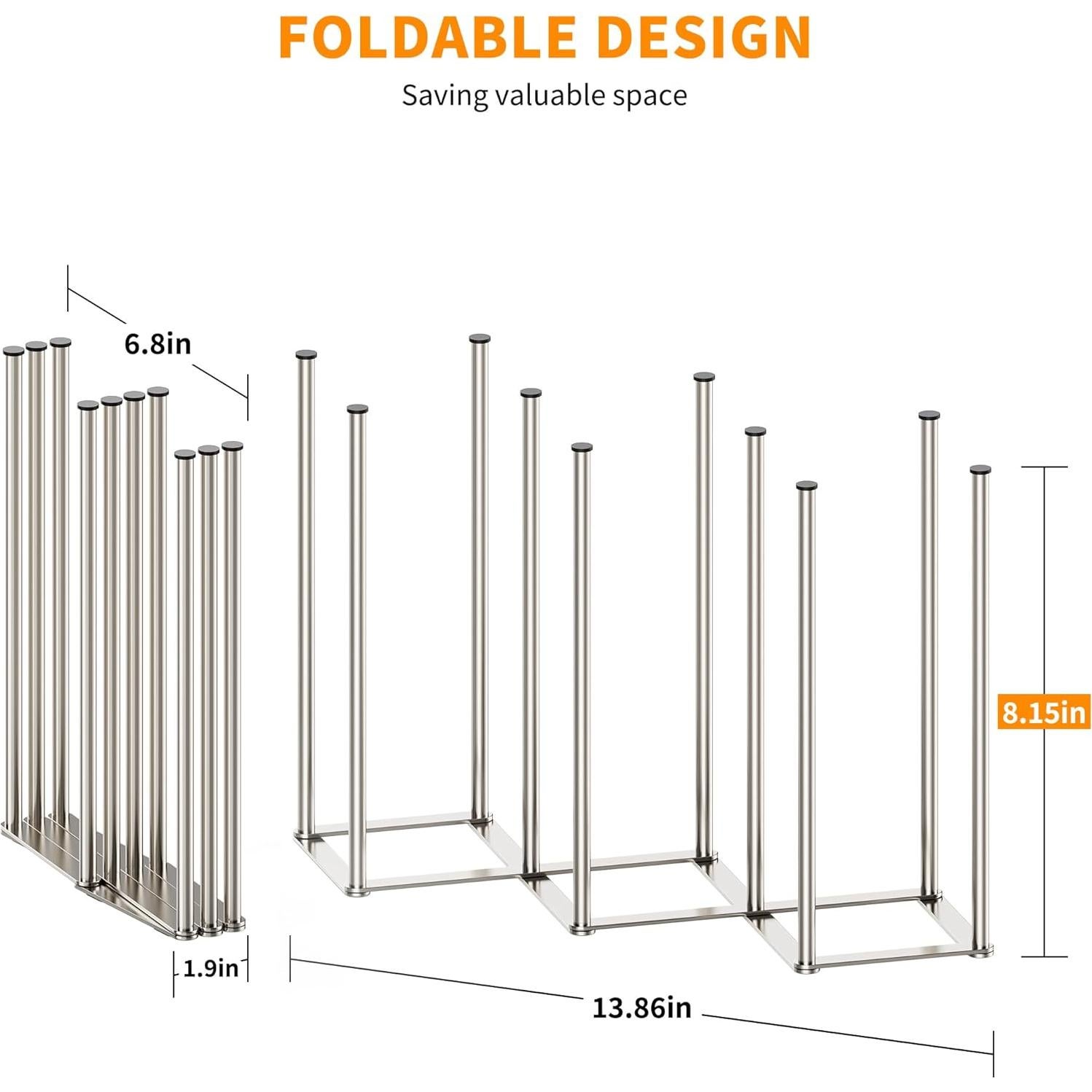Soporte Plegable para Secar Botellas de Bebé PLUVON Acero Inoxidable