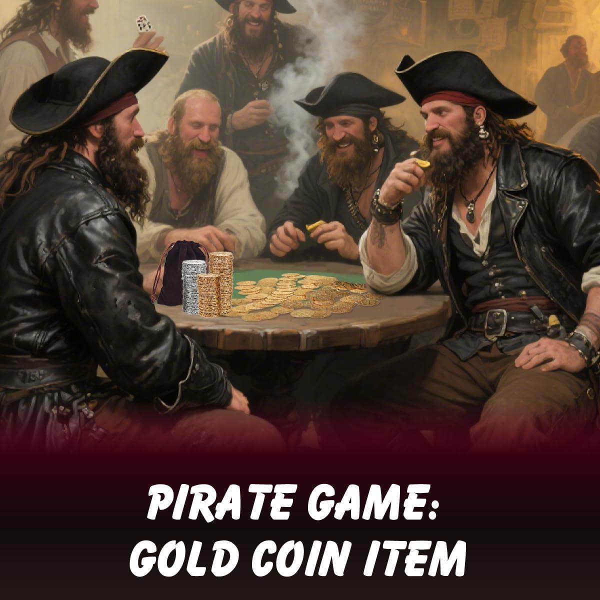 Juego de Monedas Pirata de Metal QPCOS - 100 Pcs de Oro 30mm
