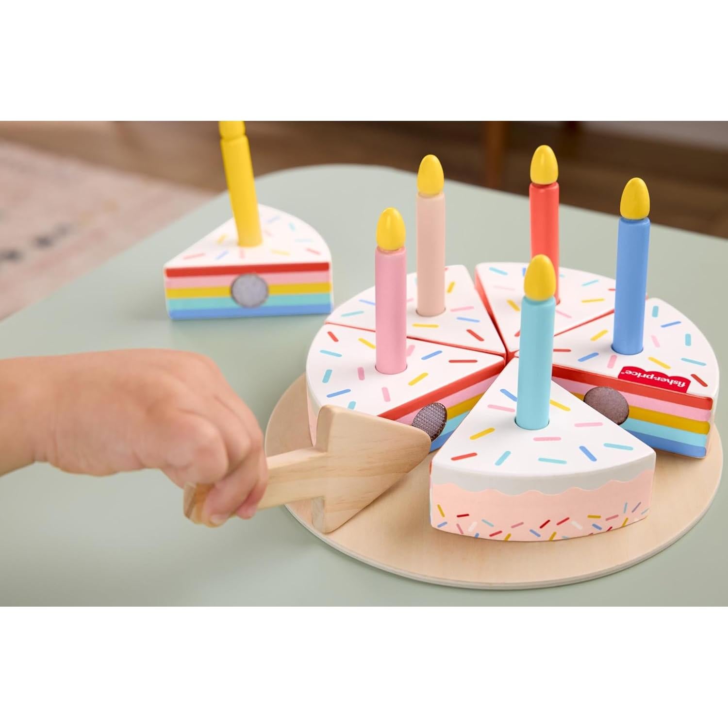 Juego de pastel de madera Fisher-Price 14 piezas para niños 3+