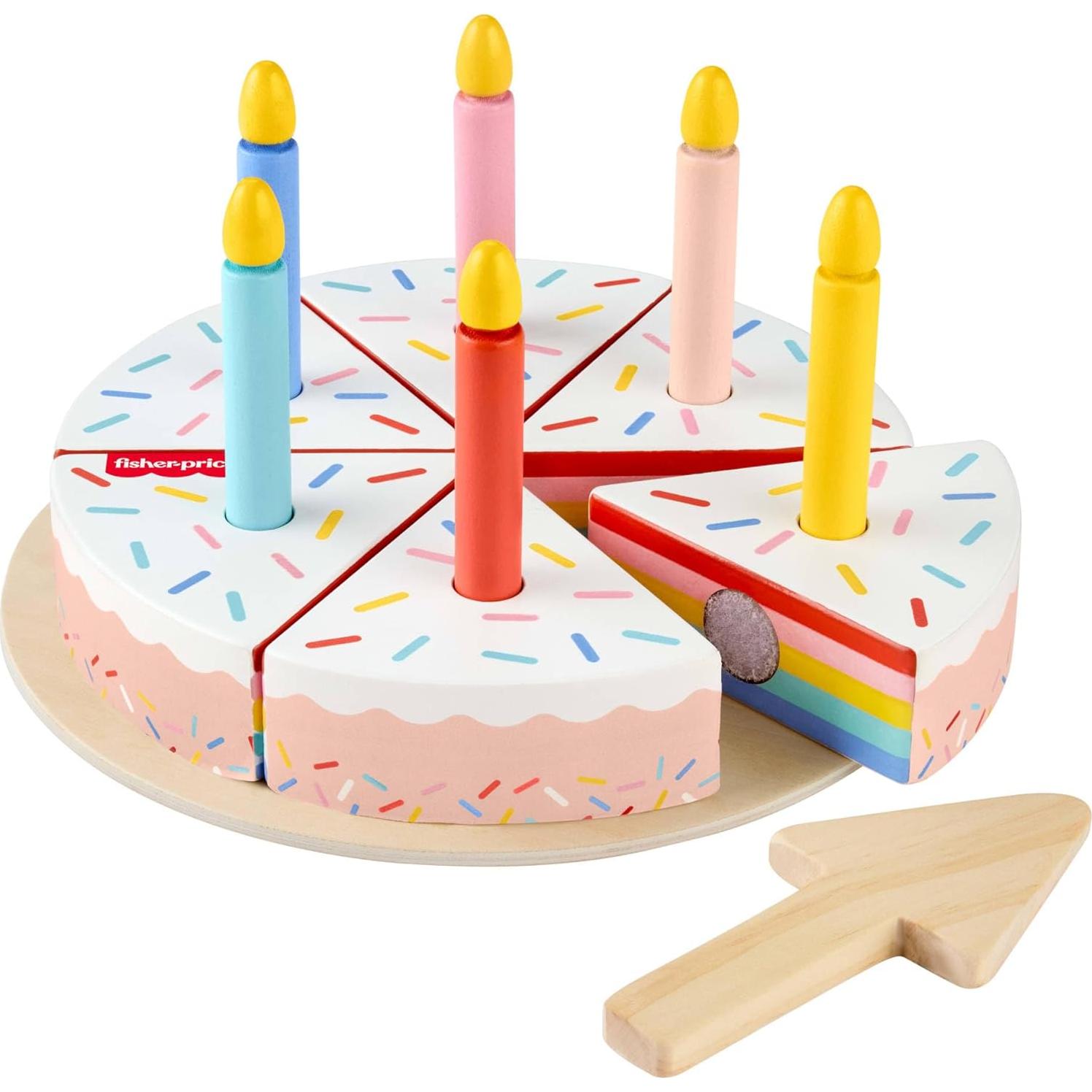 Juego de pastel de madera Fisher-Price 14 piezas para niños 3+
