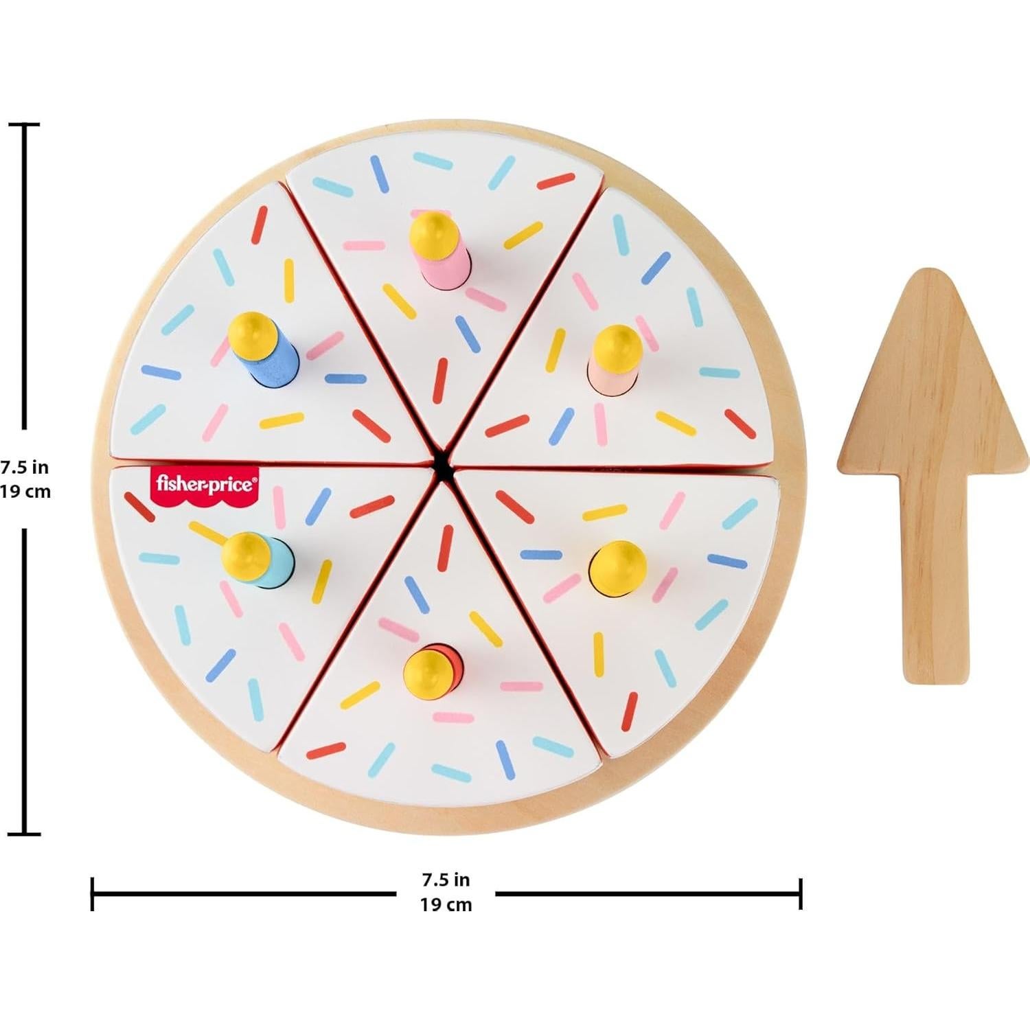 Juego de pastel de madera Fisher-Price 14 piezas para niños 3+