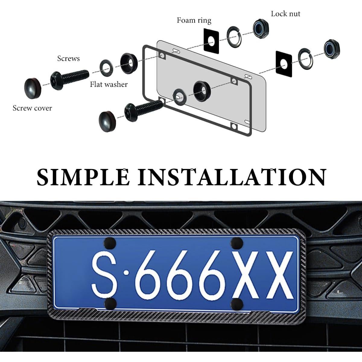 Kit de Tornillos Antirrobo para Placas de Licencia NYTKL M6