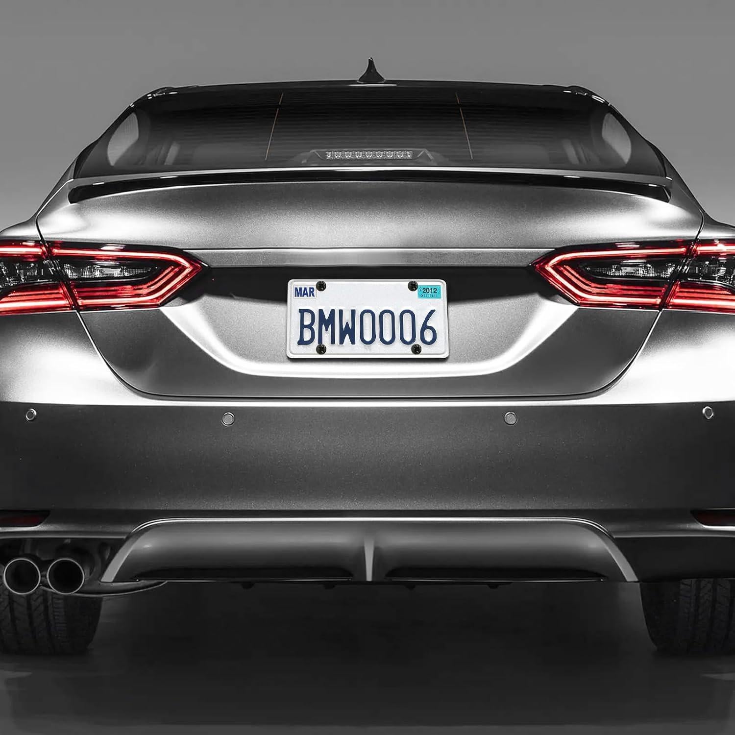 Tornillos de Placa de Licencia ZNDAW Acero Inoxidable Negro