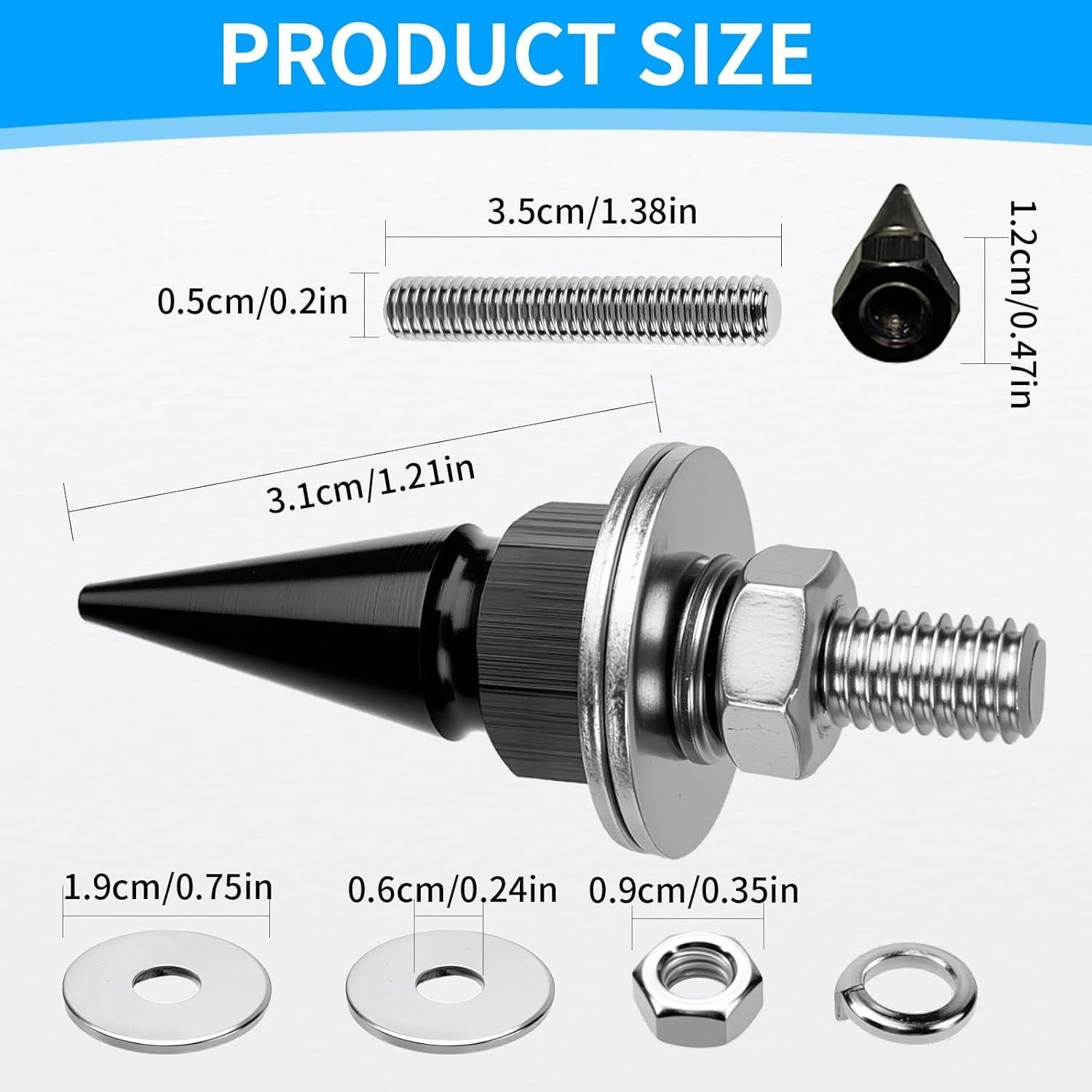 Tornillos para Placas de Matrícula MCSDFN Antirrobo 4 Piezas