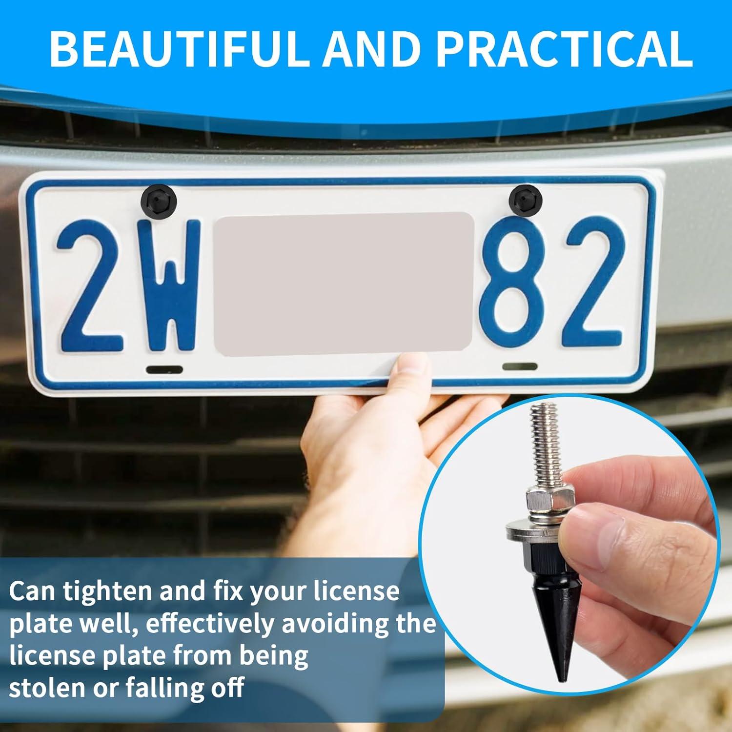 Tornillos para Placas de Matrícula MCSDFN Antirrobo 4 Piezas