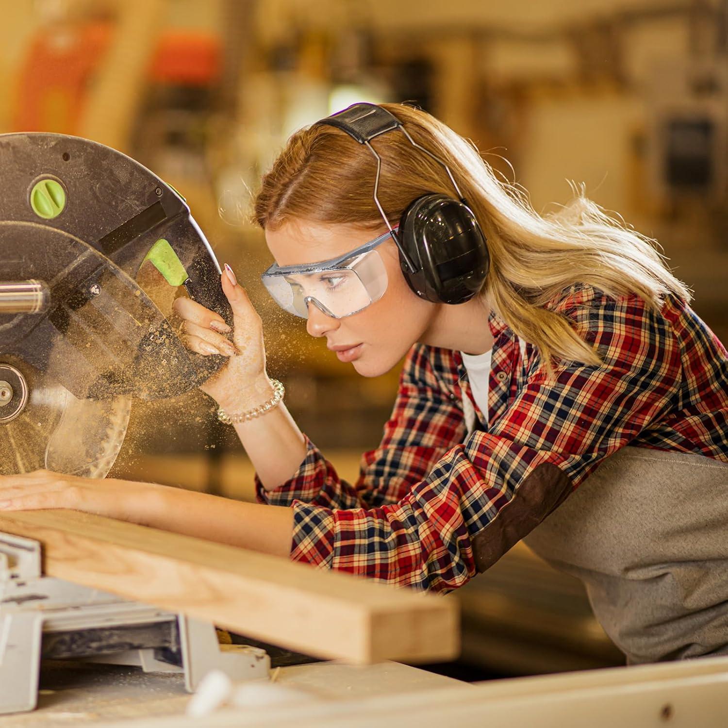 Gafas de Seguridad sobre Gafas Lente Clara TR90 Ajustables